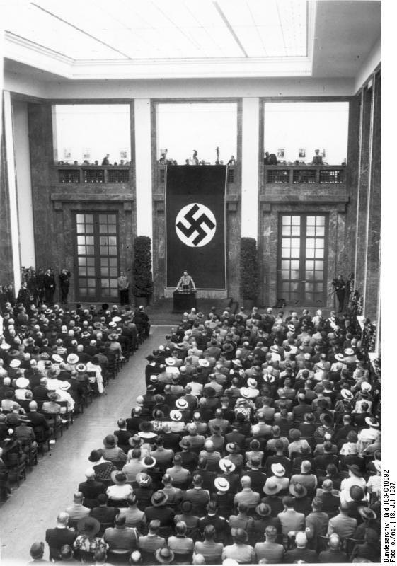 Adolf Hitler at the inauguration of the House of German Art, Munich
